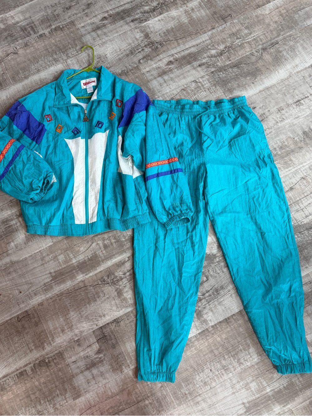 Wilson 80’s Track suit Jacket and pants l -retro windbreaker